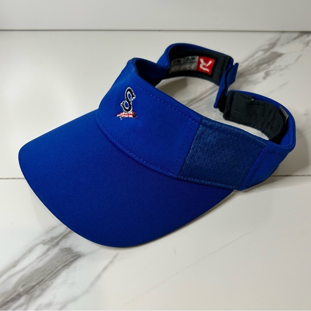 Blue Richardson Visor Cap with Embroidered Logo